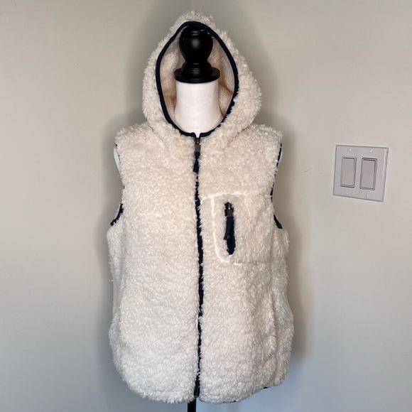 Original Weatherproof Vintage Sherpa Hooded Vest Size Large - Picture 10 of 13